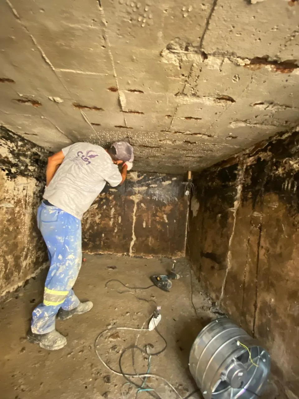 Recuperação de lajes de concreto